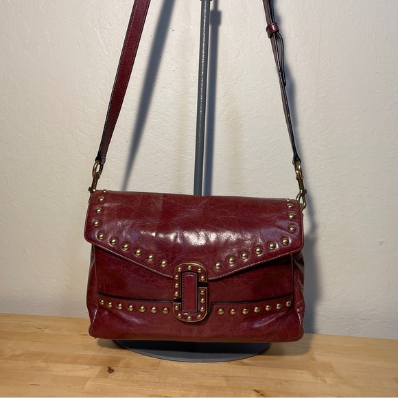Marc Jacobs Handbags - The Marc Jacobs Red Leather Studded Envelope Crossbody Bag